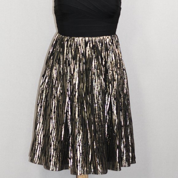 Erin Erin Fetherston Silk Black Gold Dresses - Picture 8 of 12